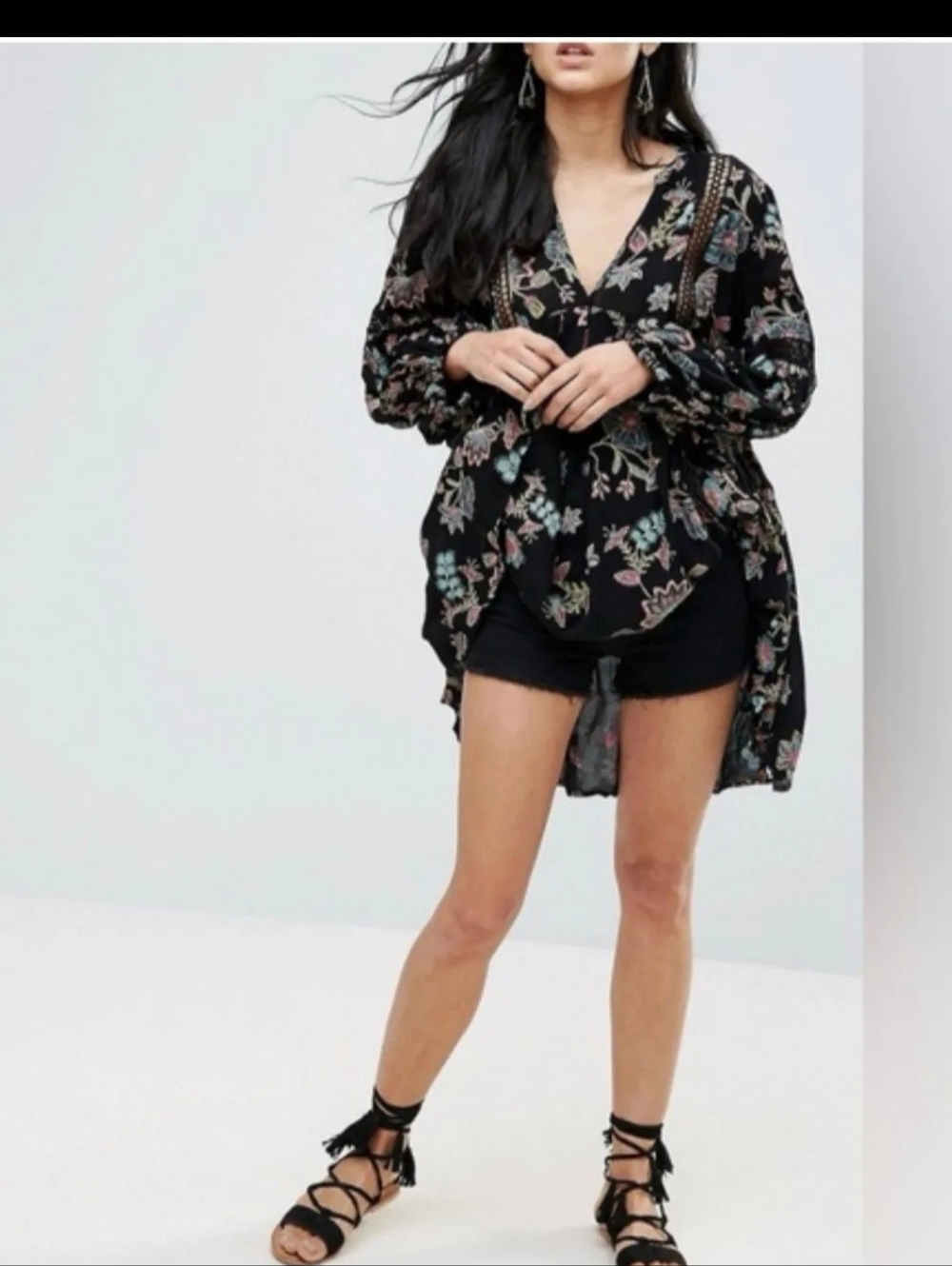 Free People Black Tunic Just The Two Of Us